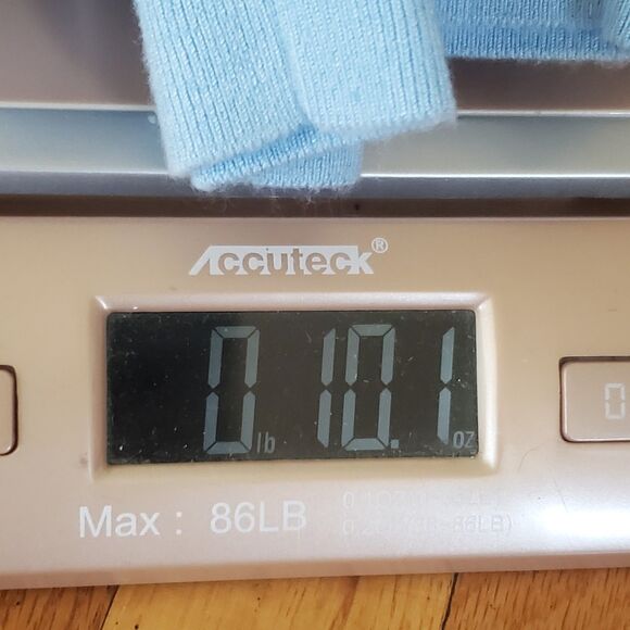 Zara V Neck Knit Button Up Cardigan Baby Blue Rhinestone Button NEW Preppy - Picture 10 of 10